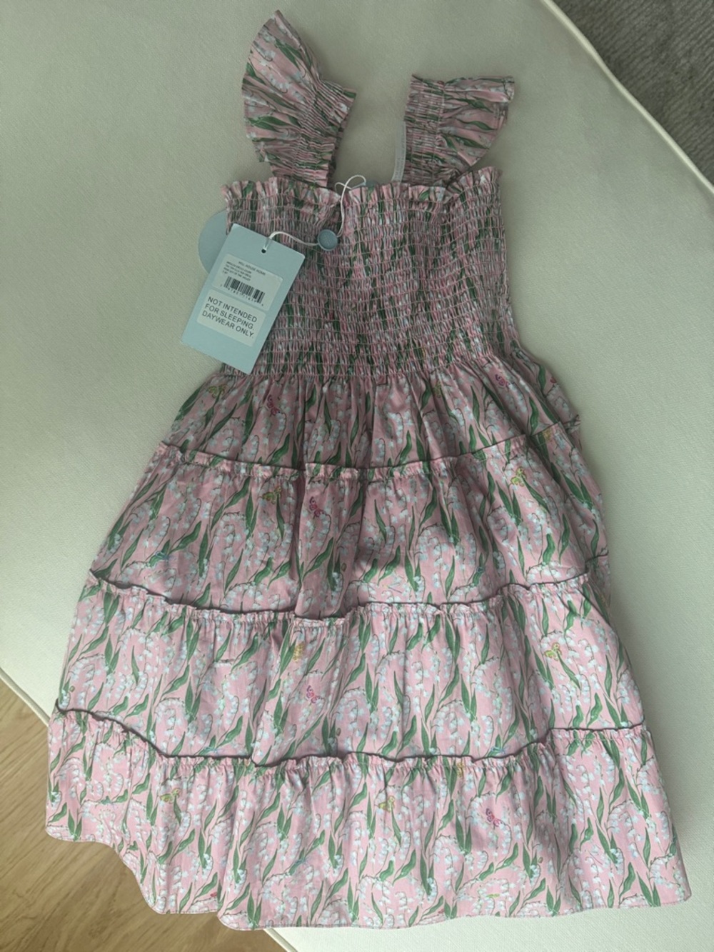Hill House Kids Pink Floral Tiered Sundress